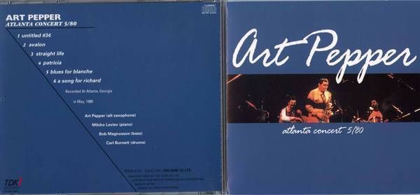 JazzCD��Art Pepper���Ρ�Atlanta Concert 5/80