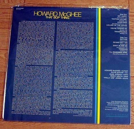 JazzLp��Howard McGhee �� That Bop Thing