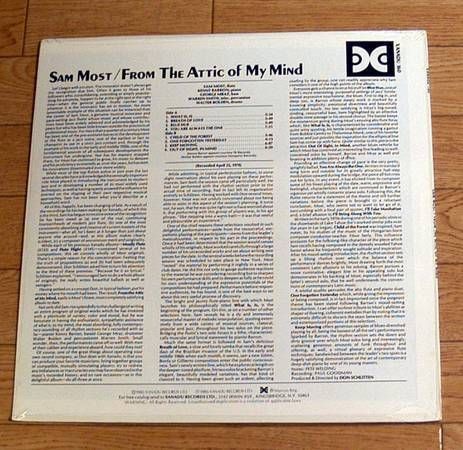 JazzLP��Sam Most �� From the attic of my mind ̤������