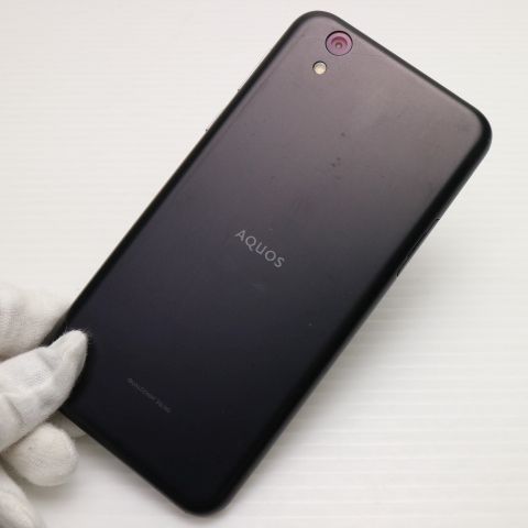 安心保証 美品 702SH AQUOS sense basic ブラック 本体 白ロム