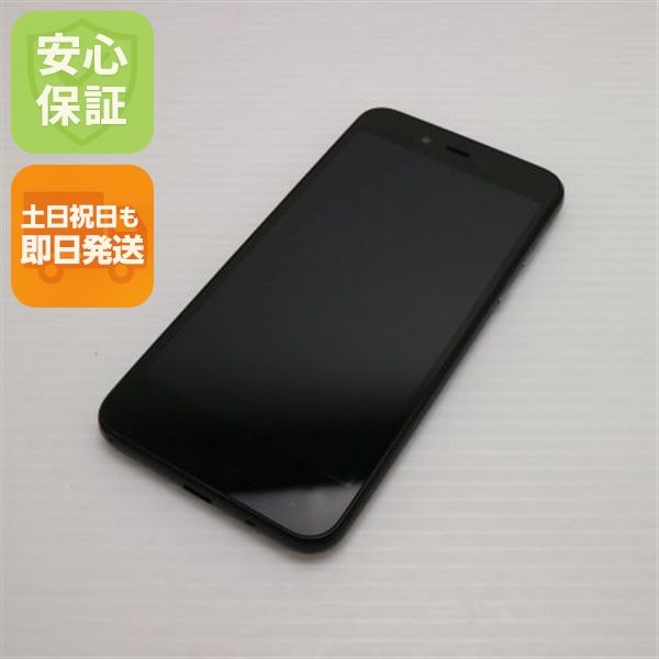 安心保証 美品 702SH AQUOS sense basic ブラック 本体 白ロム