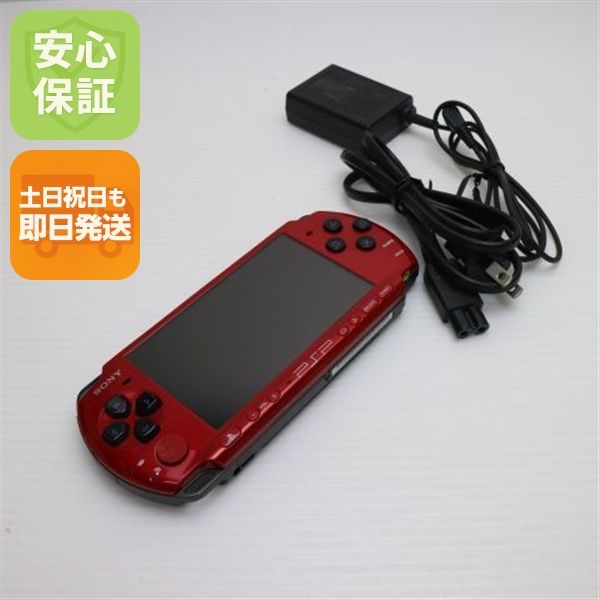 安心保証付 超美品 PSP-3000 ブラック / レッド  中古本体