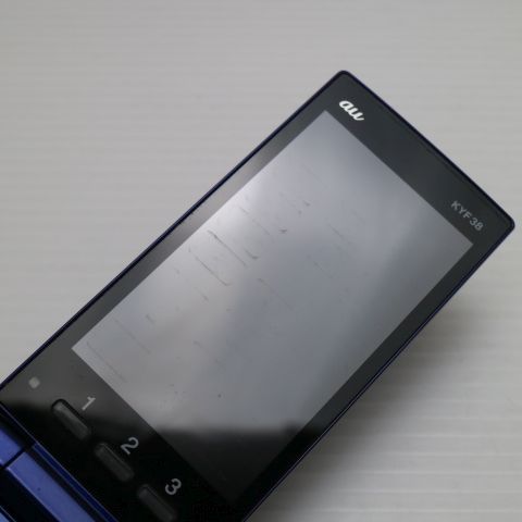 安心保証 超美品 KYF38 かんたんケータイ ロイヤルブルー 本体 白ロム