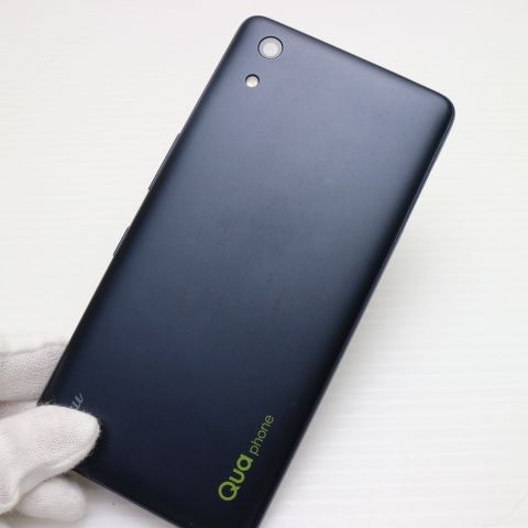安心保証 美品 KYV44 Qua phone QZ インディゴ 本体 白ロム