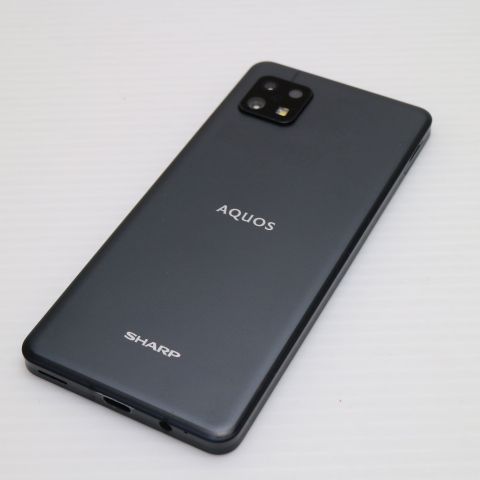 超美品 SIMフリー AQUOS sense6 4GB 64GB SH-M19 ブラック 白ロム