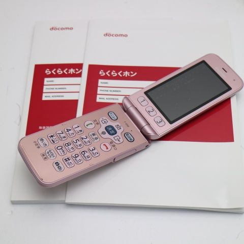 ムスビー｜安心保証 新品未使用 F-01M ピンク ガラケー 白ロム  