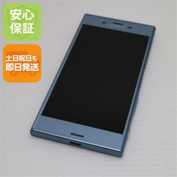 安心保証付 新品同様 au SOV35 Xperia XZs ブルー 白ロム 中古本体