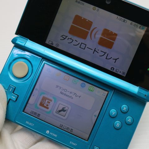 安心保証付 美品 ニンテンドー3DS アクアブルー  中古本体