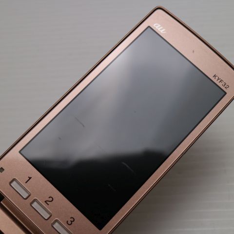 安心保証付 美品 au KYF32 かんたんケータイ ピンク  中古本体