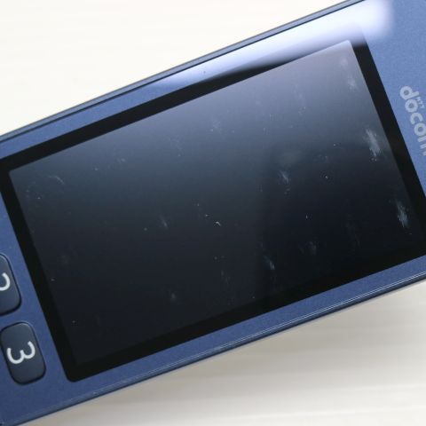 安心保証 超美品 F-01M  ネイビー ガラケー 白ロム