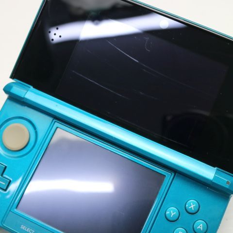 安心保証付 美品 ニンテンドー3DS アクアブルー  中古本体
