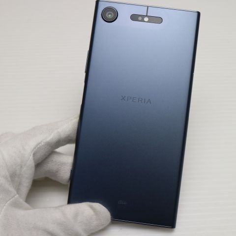 安心保証 新品同様 SOV36 Xperia XZ1 ブルー 本体 白ロム