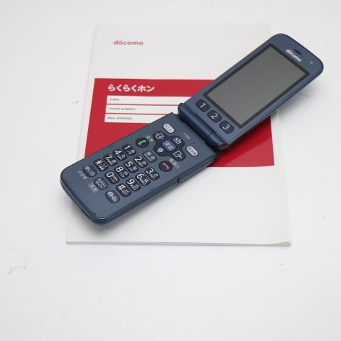 ムスビー｜安心保証 新品未使用 F-01M ネイビー ガラケー 白ロム SIM 