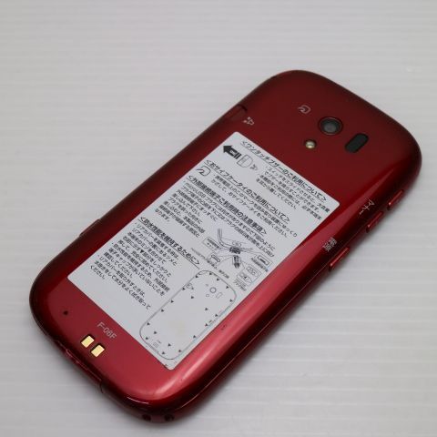 安心保証付 超美品 F-06F らくらくスマートフォン3 レッド 白ロム 中古本体