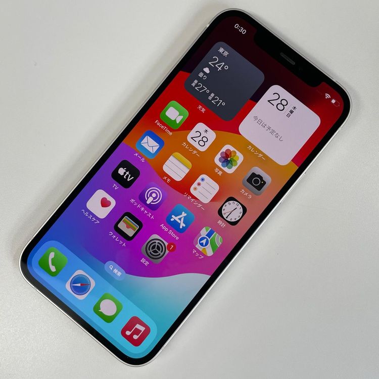 ���������¡��� iPhone 12 64GB �ۥ磻�� SIM���å������