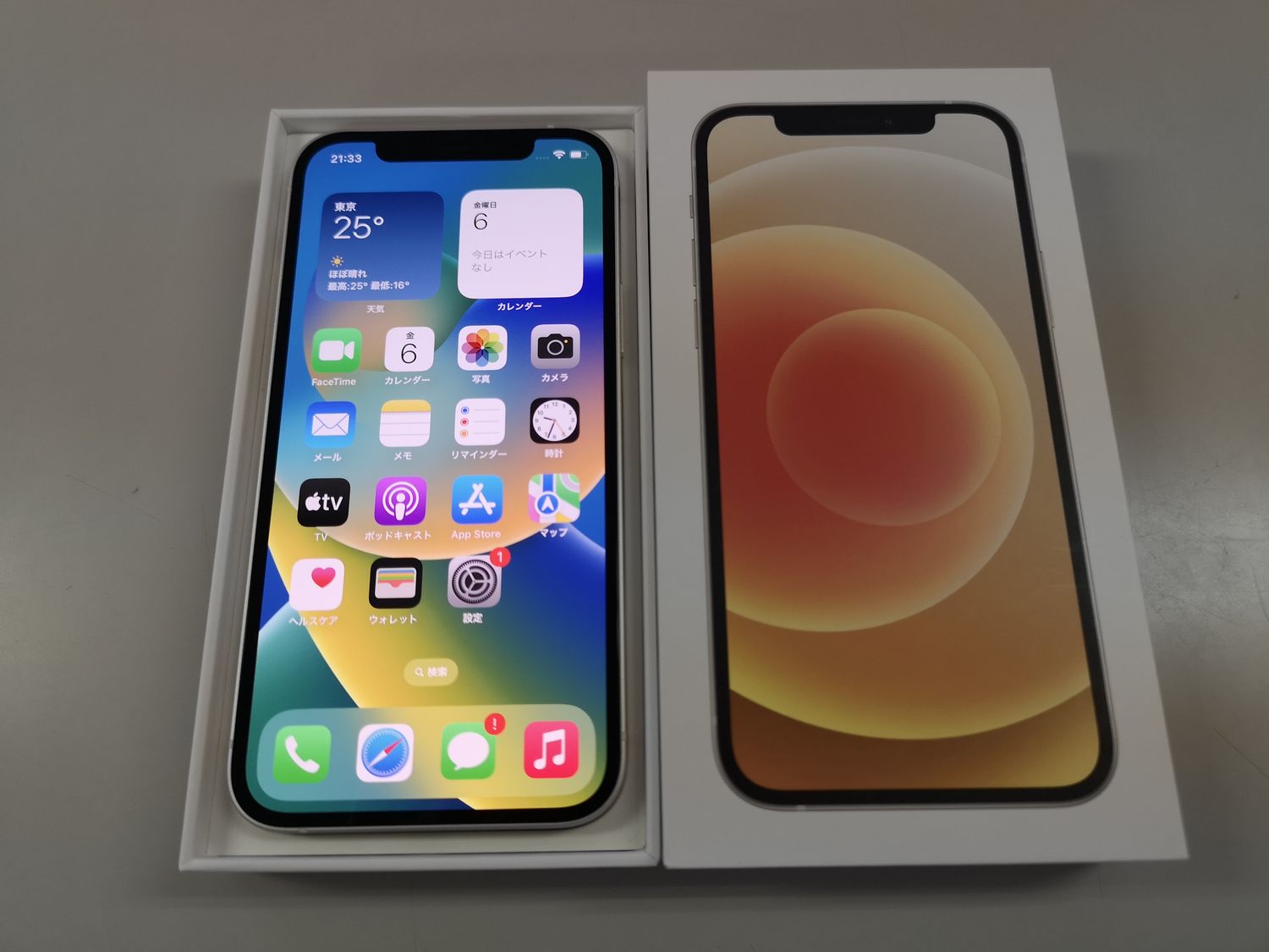 ムスビー｜☆赤ロム保証☆au iPhone 12 64GB ホワイト SIMロック解除済 
