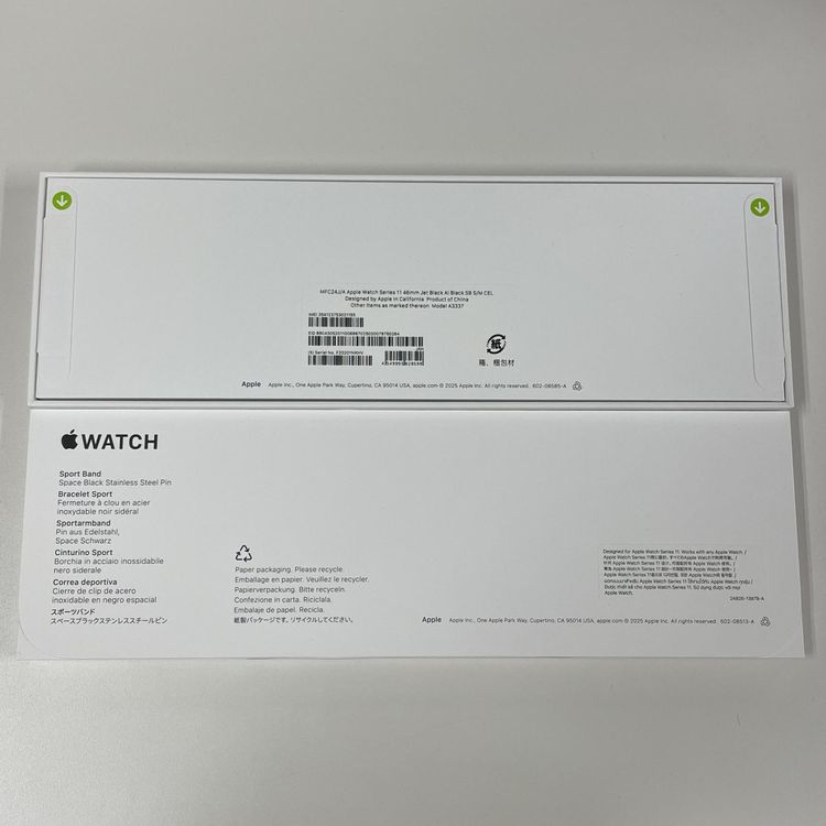 Apple Watch Apple Watch Series 11 46mm GPS+Cellular ����ߥ˥��� �����åȥ֥�å� SIM���å������