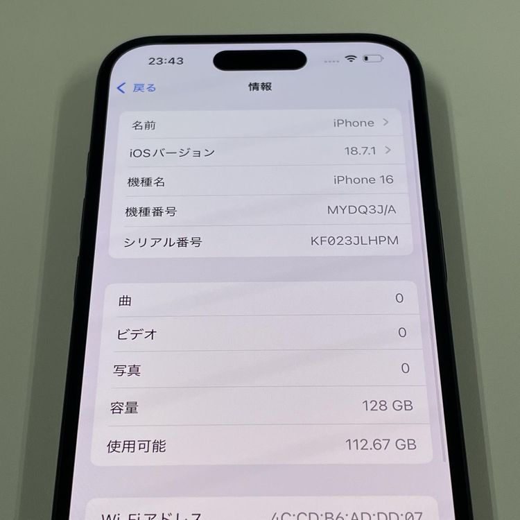 iPhone 16 128GB �֥�å� SIM���å������