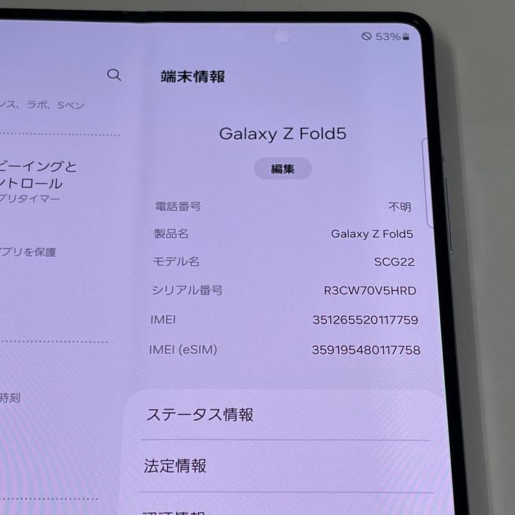 ���������¡��� Galaxy Z Fold5 SCG22 256GB ���������֥롼 SIM���å������