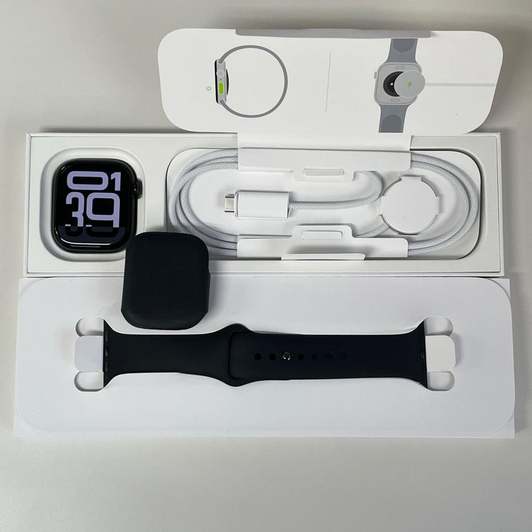 ���������¡��� Apple Watch Apple Watch Series 10 46mm GPS+Cellular ����ߥ˥��� �����åȥ֥�å� SIM���å������