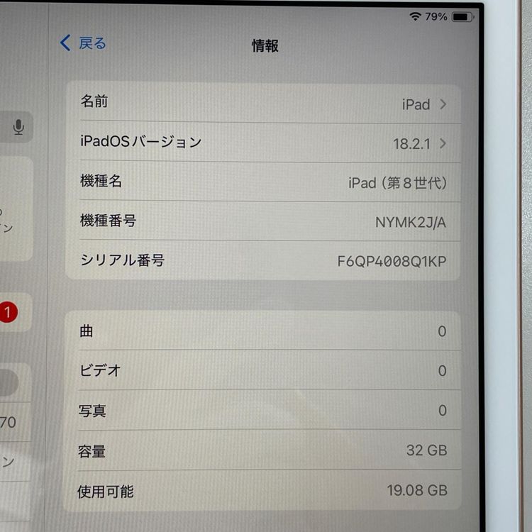 ���������¡��� iPad ��8���� WiFi+Cellular 32GB ������� SIM���å������