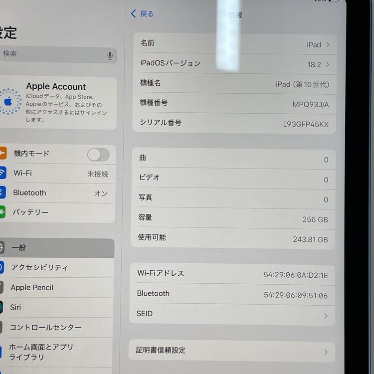 iPad ��10���� WiFi 256GB �֥롼