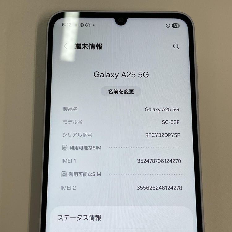 ���������¡��� Galaxy A25 5G SC-53F �饤�ȥ֥롼 SIM���å������