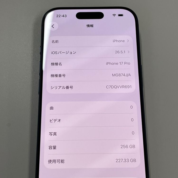 iPhone 17 Pro 256GB �ǥ����ץ֥롼 SIM���å������