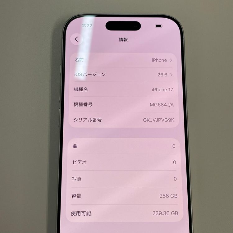 iPhone 17 256GB �ۥ磻�� SIM���å������