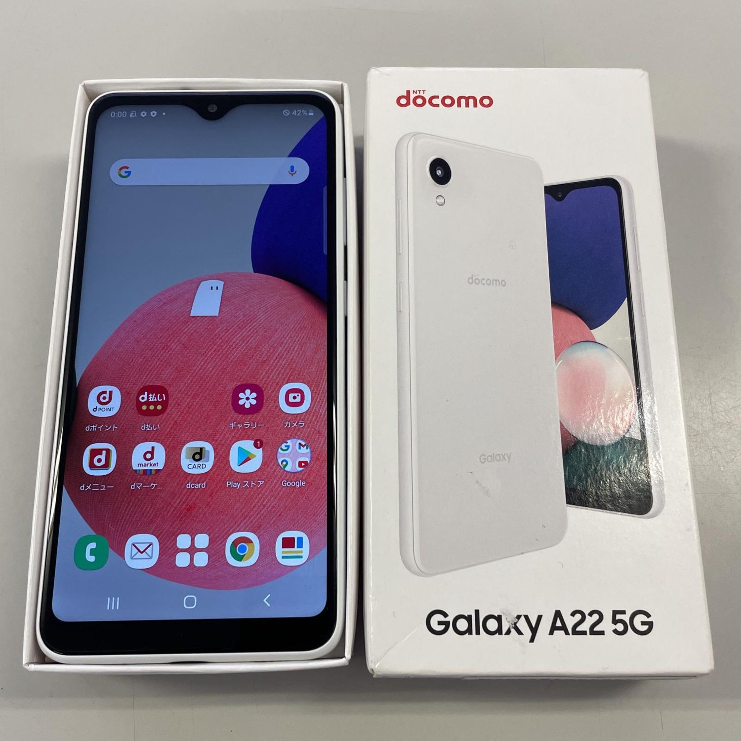 ムスビー｜☆利用制限〇☆ Galaxy A22 5G SC-56B ホワイト SIMロック 