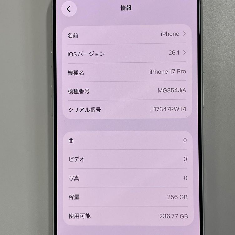 ���������¡��� iPhone 17 Pro 256GB ����С� SIM���å������