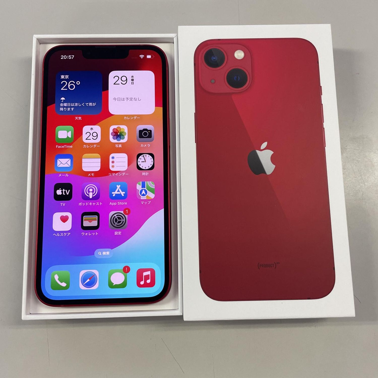 ムスビー｜iPhone 13 128GB レッド SIMロック解除済【iPhone13 