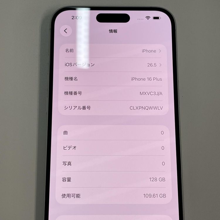 iPhone 16 Plus 128GB �ۥ磻�� SIM���å������