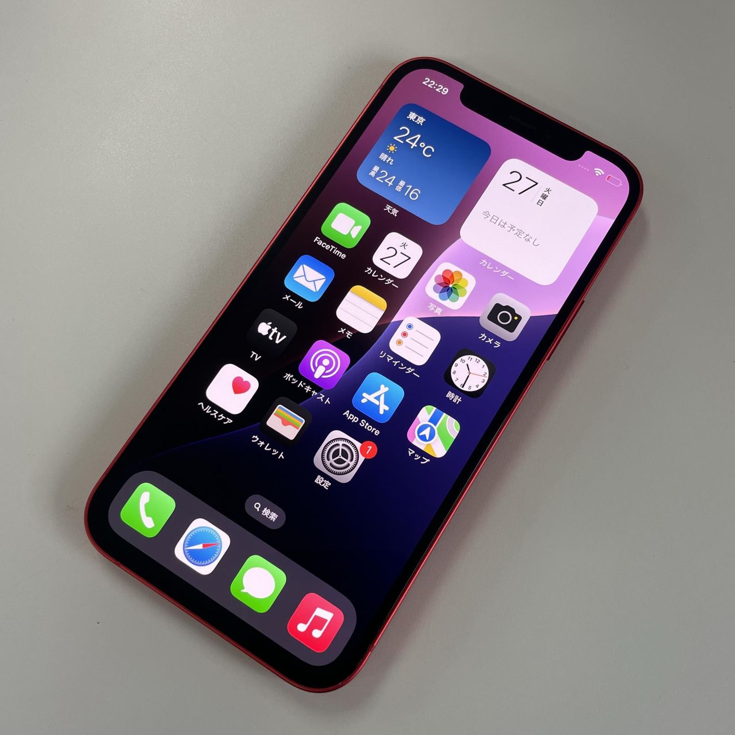 ムスビー｜☆利用制限〇☆ iPhone 12 64GB レッド SIMロック解除済 