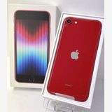 未使用品 電池100% iPhoneSE3 64GB RED SIMフリー 付属品完備 91
