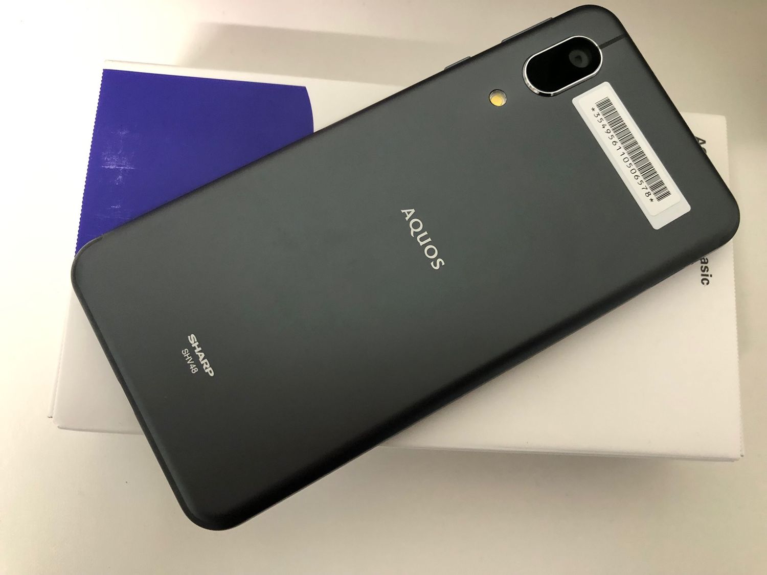 ムスビー｜♪SIMロック解除済 au AQUOS sense3 basic SHV48 ブラック 