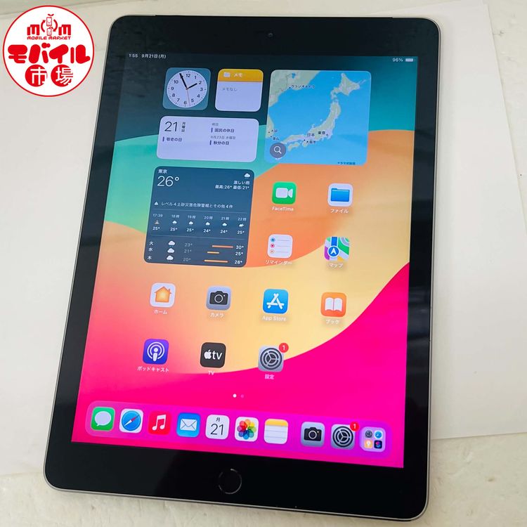 ��Х���Ծ��SIM�ե꡼��au iPad ��6���� 32GB�����ڡ������쥤��MR6N2J/A