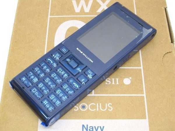 ムスビー｜☆新品未使用☆ ウィルコム WX01S ネイビー 送料無料 白ロム 