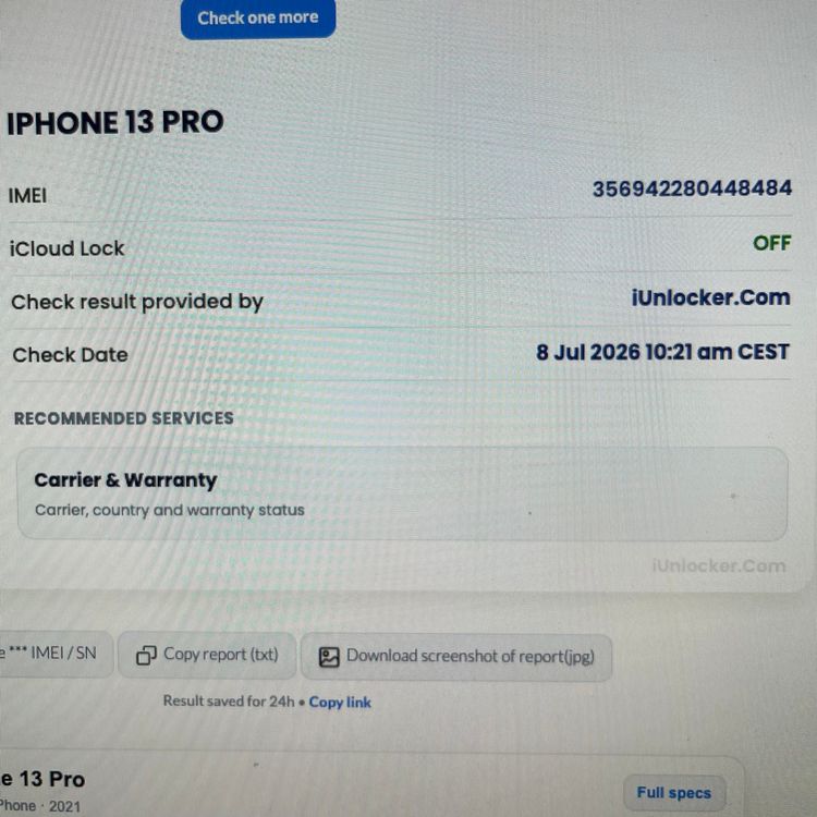 ��������С�iPhone13Pro 128GB ��Ƚ�� ������� �֥롼  �ò� ����̵����