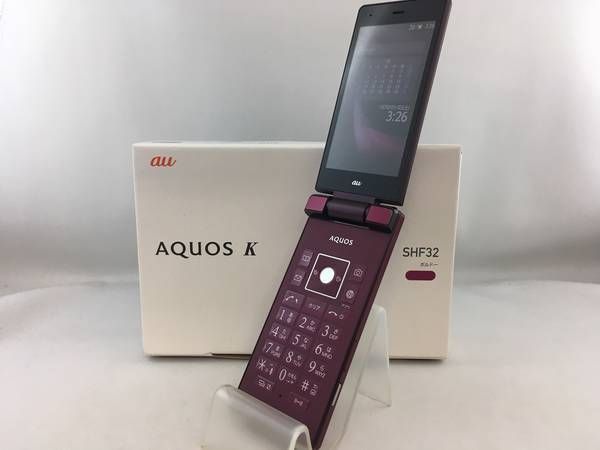 ムスビー｜9121015D【美品】AQUOS K/SHF32(ボルドー)au【AQUOS K au 