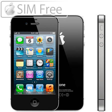 [����Ʊ��] SIM�ե꡼ iPhone 4S A1387��8G �֥�å�
