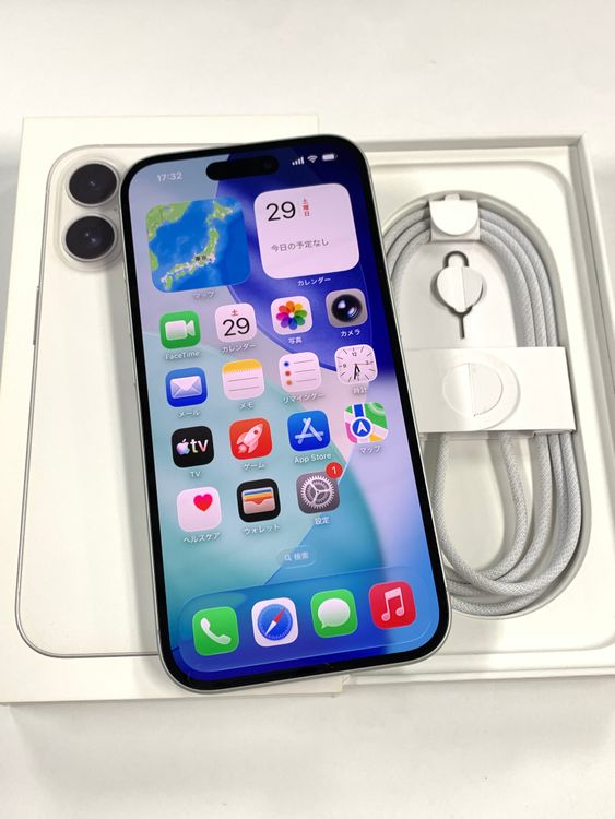 �ڥ�Х���BOX������ ����85%SIM�ե꡼ iPhone16 128GB �ۥ磻��