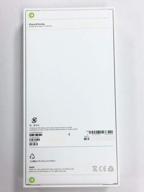 ���� ̤������ iPhone16 Pro MAX 512GB SIM�ե꡼ /Apple�����ݾ�1ǯ