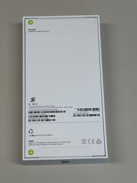 ����̤������ SIM�ե꡼ iPhone16 128GB �ۥ磻��