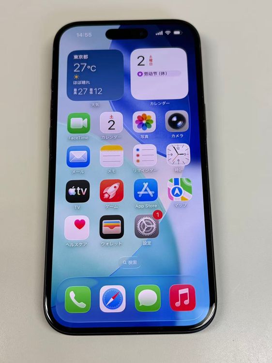 �ڥ�Х���BOX������ ����91%SIM�ե꡼ iPhone15 128GB �֥�å�