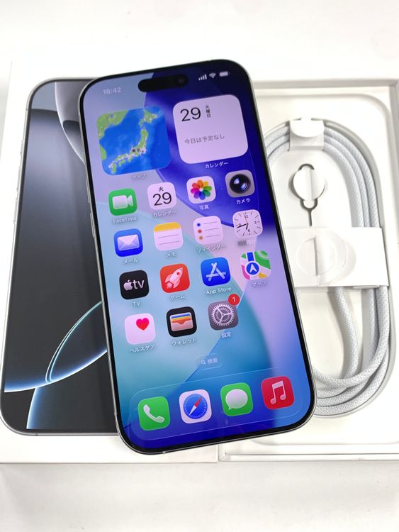 ����Ʊ�� �Хåƥ꡼100%SIM�ե꡼ iPhone16 Pro 256GB