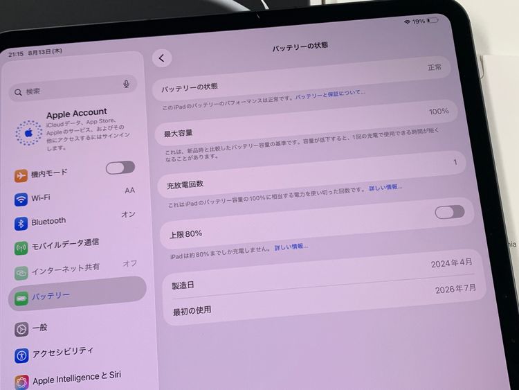������ ����100%��SIM�ե꡼ iPad Pro 13 ����� (M4) 256GB �֥�å�