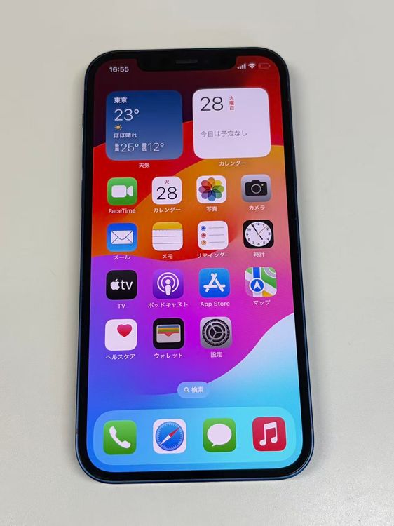 ���� ����85%SIM�ե꡼ iPhone12 128GB �֥롼