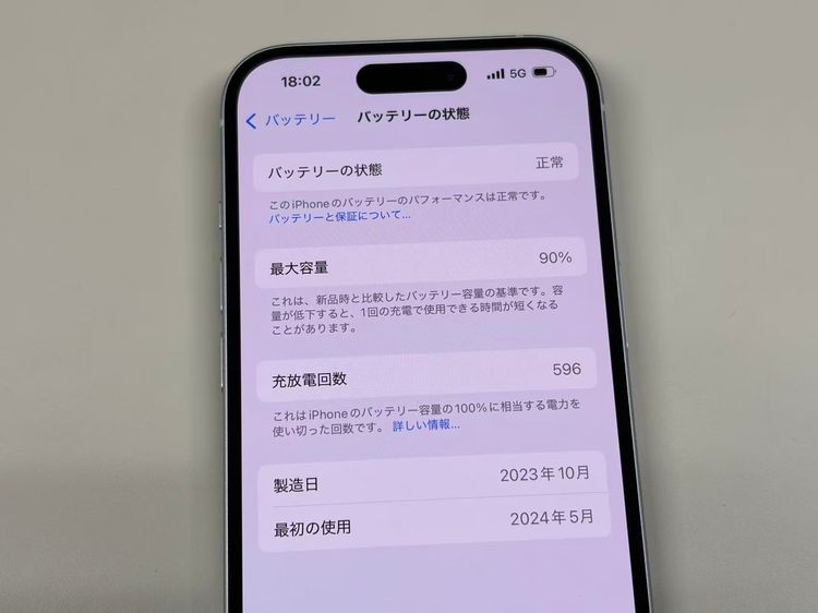 �ڥ�Х���BOX������ ����90%SIM�ե꡼ iPhone15 128GB �֥롼