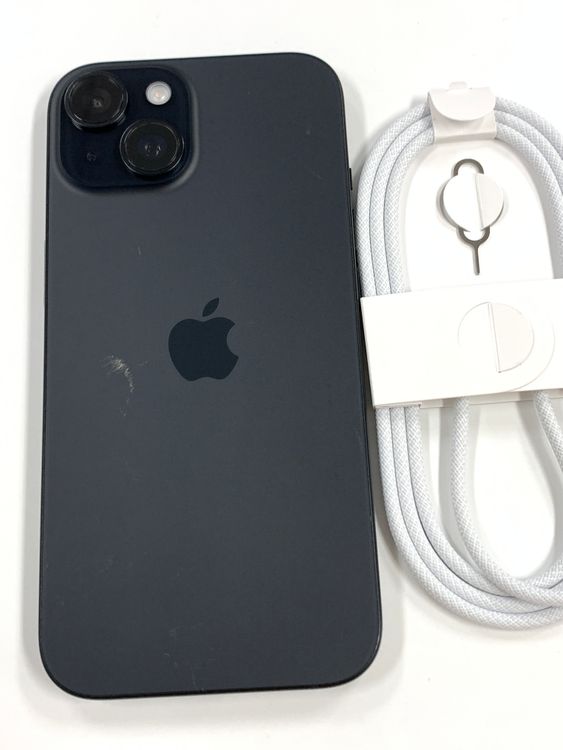 �ڥ�Х���BOX������ ����100%SIM�ե꡼ iPhone15 128GB �֥�å�